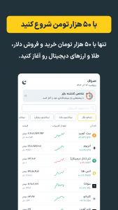 اسکرین شات برنامه ‏‏صراف - خرید آسان طلا و ارز های دیجیتال 2
