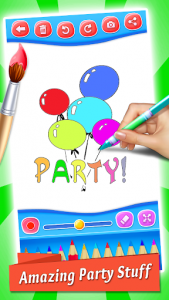 اسکرین شات برنامه Party Coloring Book & Drawing Game 3