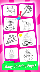 اسکرین شات برنامه Party Coloring Book & Drawing Game 8