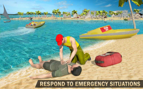 اسکرین شات بازی Beach Lifeguard Rescue Squad: Motor Boat Driving 7