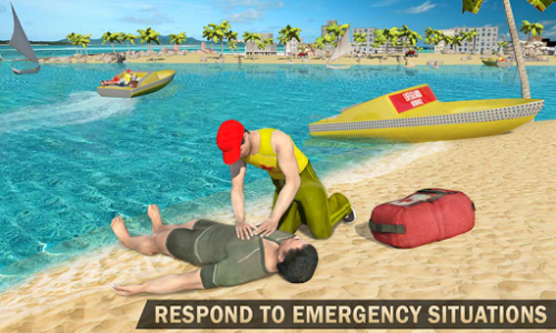 اسکرین شات بازی Beach Lifeguard Rescue Squad: Motor Boat Driving 1