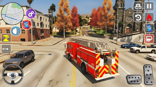 اسکرین شات 1 بازی Firefighter: Fire Truck Games