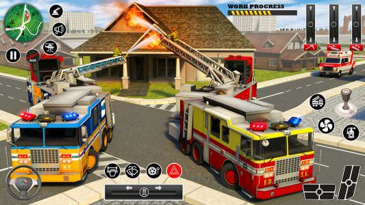 اسکرین شات بازی City Rescue Fire Truck Games 2