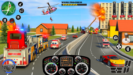 اسکرین شات بازی City Rescue Fire Truck Games 1