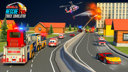 اسکرین شات بازی City Rescue Fire Truck Games 4