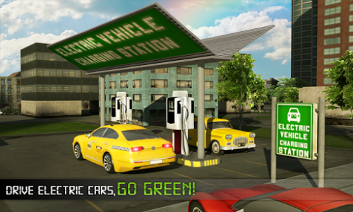 اسکرین شات بازی Electric Car Taxi Driver: NY City Cab Taxi Games 2