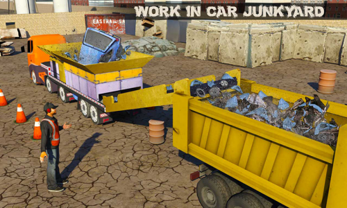 اسکرین شات بازی Old Car Crusher Crane Operator & Dump Truck Driver 4