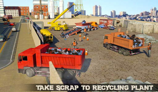 اسکرین شات بازی Old Car Crusher Crane Operator & Dump Truck Driver 8