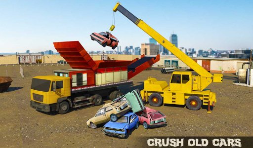 اسکرین شات بازی Old Car Crusher Crane Operator & Dump Truck Driver 6