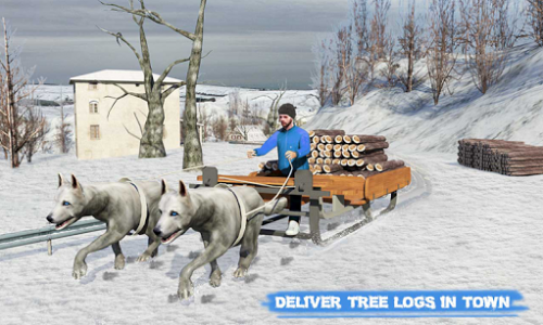 اسکرین شات بازی Snow Dog Sledding Transport Games: Winter Sports 4