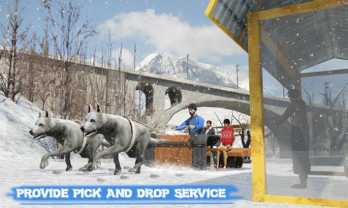 اسکرین شات بازی Snow Dog Sledding Transport Games: Winter Sports 1
