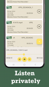 اسکرین شات برنامه VPR - Voice Post Recorder 4