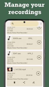 اسکرین شات برنامه VPR - Voice Post Recorder 5