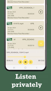 اسکرین شات برنامه VPR - Voice Post Recorder 5