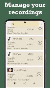 اسکرین شات برنامه VPR - Voice Post Recorder 6