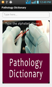 اسکرین شات برنامه Pathology Dictionary 1