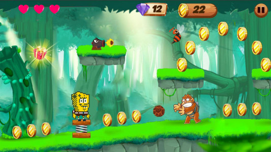 اسکرین شات بازی Sponge Adventure Jungle Dash 6