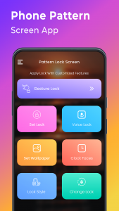 اسکرین شات برنامه Pattern Lock Screen App 1