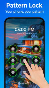 اسکرین شات برنامه Pattern Lock Screen App 1