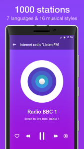 اسکرین شات برنامه Internet radio “Listen FM” 1