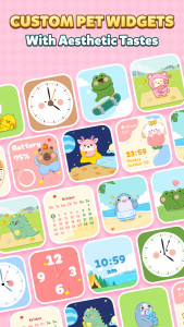 اسکرین شات 2 برنامه Pet Widget Virtual Pets Screen
