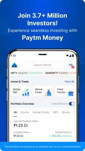 اسکرین شات 1 برنامه Paytm Money: Stocks, MF, IPO