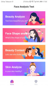 اسکرین شات برنامه Face Analysis Test - Beauty&Sk 1
