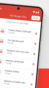 اسکرین شات 4 برنامه Merge Multiple PDF Files