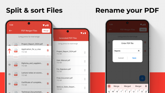 اسکرین شات 2 برنامه Merge Multiple PDF Files