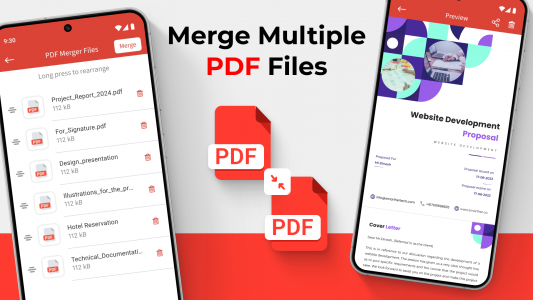 اسکرین شات 1 برنامه Merge Multiple PDF Files