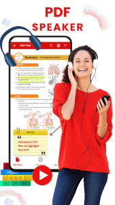 اسکرین شات 3 برنامه PDF Speaker Text To Speech TTS