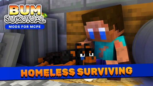 اسکرین شات 4 برنامه Bum Survival for MCPE