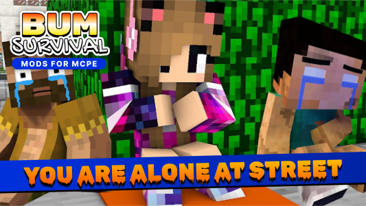 اسکرین شات 1 برنامه Bum Survival for MCPE