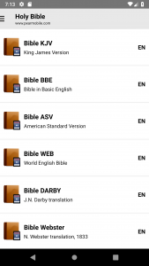 اسکرین شات برنامه Bible: KJV, BBE, ASV, WEB, LSG 1
