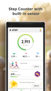 اسکرین شات برنامه Pedometer: GStep Counter And Running Tracker App 1