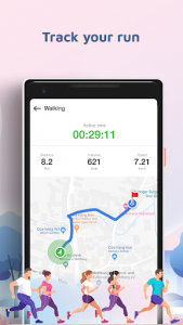 اسکرین شات برنامه Pedometer: GStep Counter And Running Tracker App 2