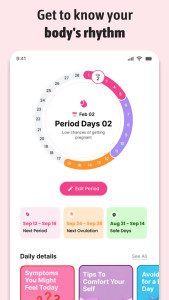 اسکرین شات 1 برنامه Period Tracker Ovulation Cycle