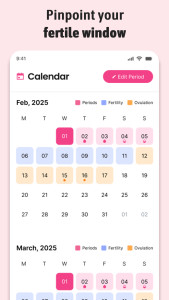 اسکرین شات 2 برنامه Period Tracker Ovulation Cycle