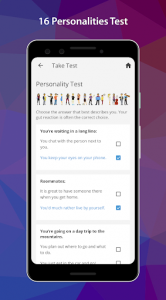 اسکرین شات برنامه PersonalityMatch - Personality Test and Matching 2