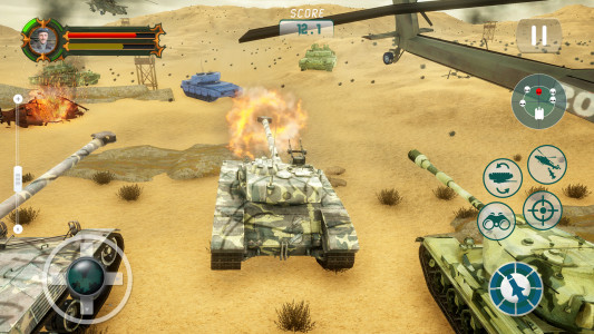 اسکرین شات بازی Battle of Tank Games Offline 1