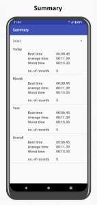 اسکرین شات برنامه Cube Timer 5