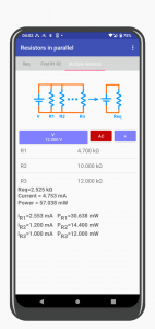 اسکرین شات برنامه Electronics Toolbox 2