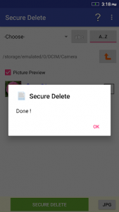 اسکرین شات برنامه Secure delete 3