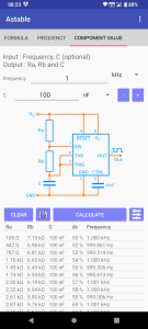 اسکرین شات برنامه Timer IC 555 Calculator 2