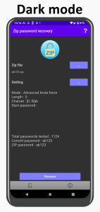اسکرین شات 4 برنامه ZIP password recovery
