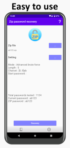 اسکرین شات 1 برنامه ZIP password recovery