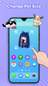 اسکرین شات 3 برنامه Pet Pals - Anime Fun on Screen