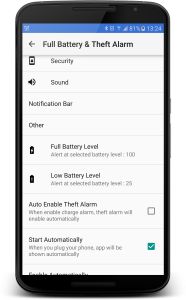 اسکرین شات برنامه Full Battery & Theft Alarm 6