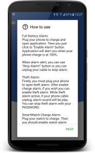 اسکرین شات برنامه Full Battery & Theft Alarm 7