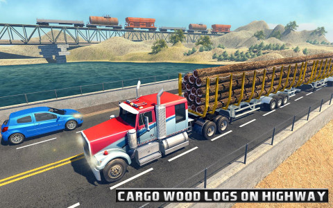 اسکرین شات بازی Long Trailer Truck Wood Cargo 2